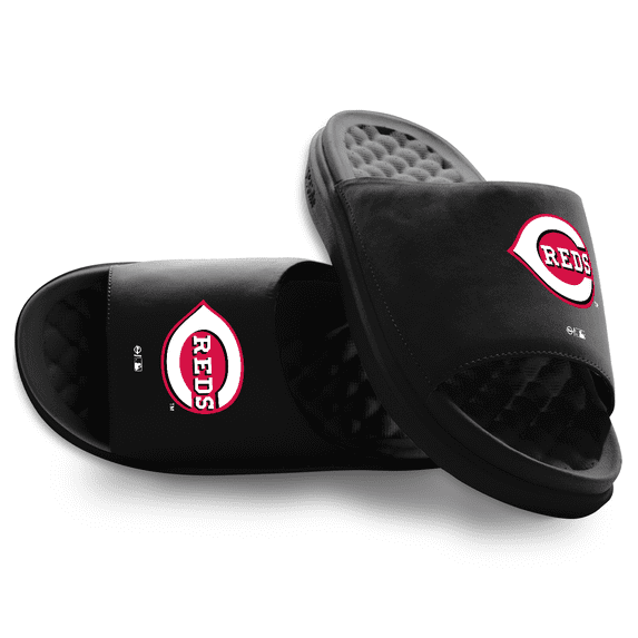 Unisex ISlide Black Cincinnati Reds Primary Motive Slide Sandals