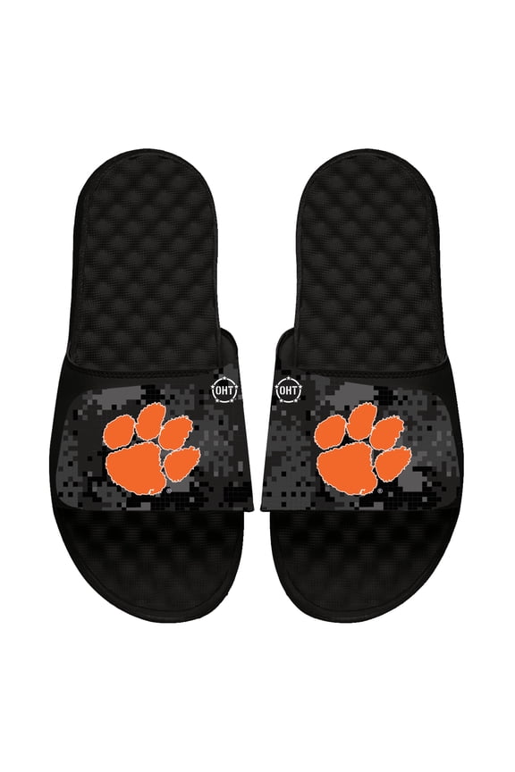 Unisex ISlide  Black Clemson Tigers Digi Camo Slide Sandals