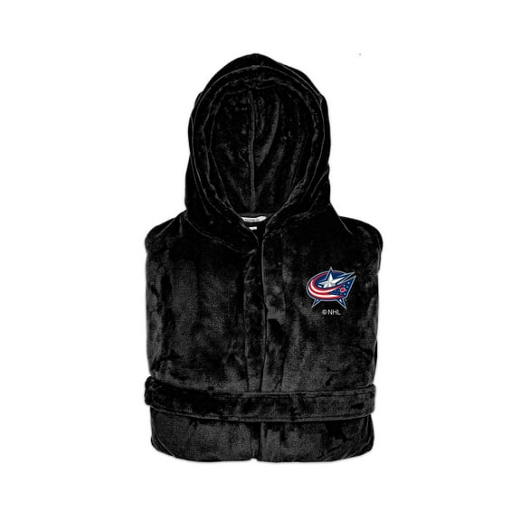 Unisex ISlide Black Columbus Blue Jackets Phantom Hooded Bathrobe