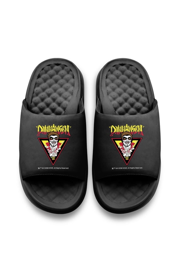 Unisex ISlide Black Danhausen Triangle Motive Slide Sandals