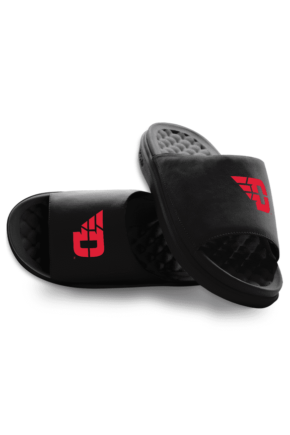 Unisex ISlide Black Dayton Flyers Primary Motive Slide Sandals