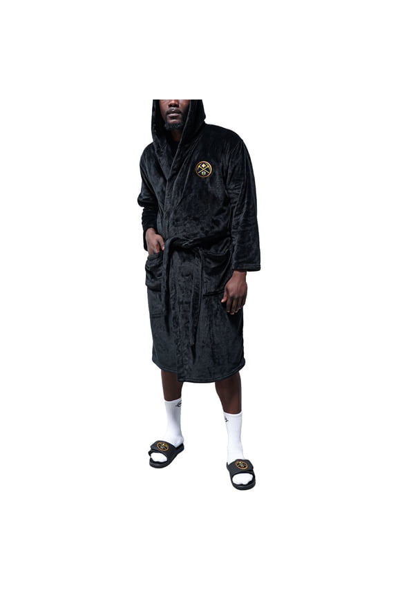 Unisex ISlide Black Denver Nuggets Fleece Phantom Robe