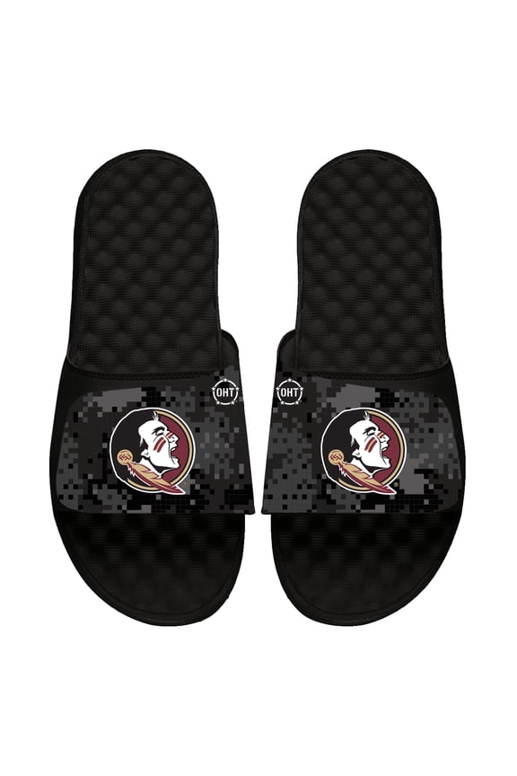 Unisex ISlide  Black Florida State Seminoles Digi Camo Slide Sandals
