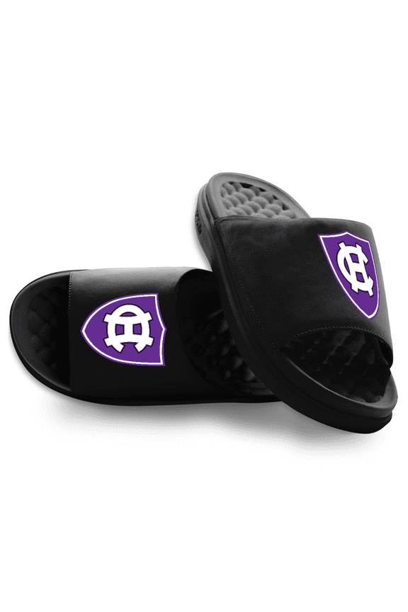 Unisex ISlide Black Holy Cross Crusaders Primary Motive Slide Sandals