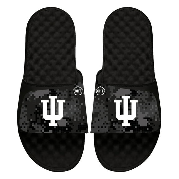 Unisex ISlide Black Indiana Hoosiers Digi Camo Slide Sandals