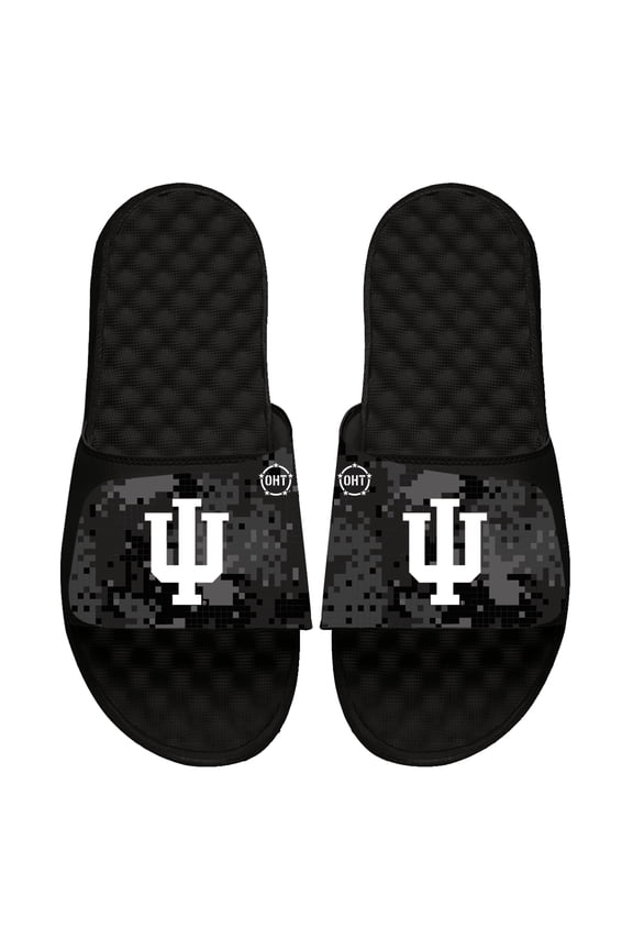 Unisex ISlide Black Indiana Hoosiers Digi Camo Slide Sandals
