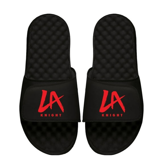 Unisex ISlide Black LA Knight Wordmark Logo Slide Sandals