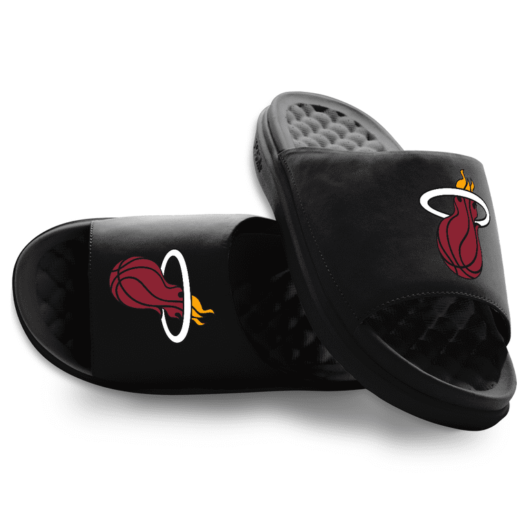 Unisex ISlide Black Miami Heat Primary Motive Slide Sandals  display picture 1