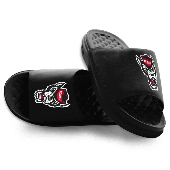 Unisex ISlide Black NC State Wolfpack Primary Motive Slide Sandals