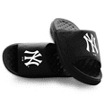 thumbnail image 1 of Unisex ISlide Black New York Yankees Alternate Motive Slide Sandals, 1 of 5