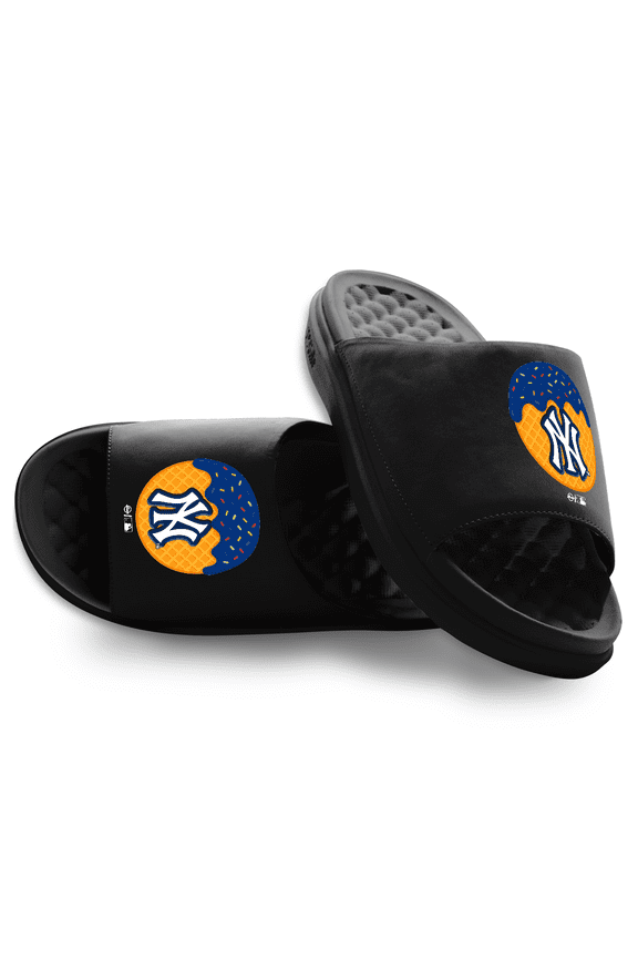 Unisex ISlide Black New York Yankees Ice Cream Primary Motive Slide Sandals