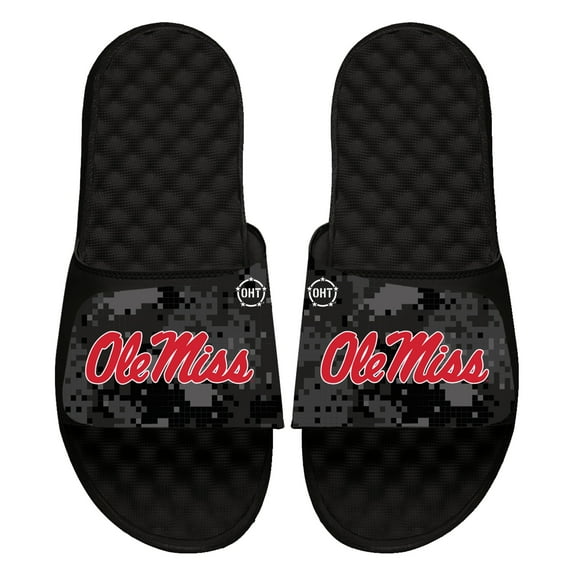 Unisex ISlide Black Ole Miss Rebels Digi Camo Slide Sandals