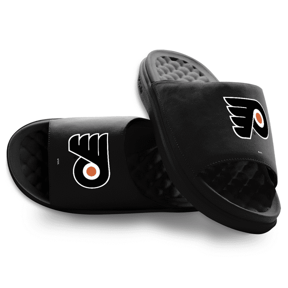 Unisex ISlide Black Philadelphia Flyers Primary Motive Slide Sandals