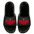 thumbnail image 1 of Unisex ISlide Black RAW Fur Wordmark Slide Sandals, 1 of 1