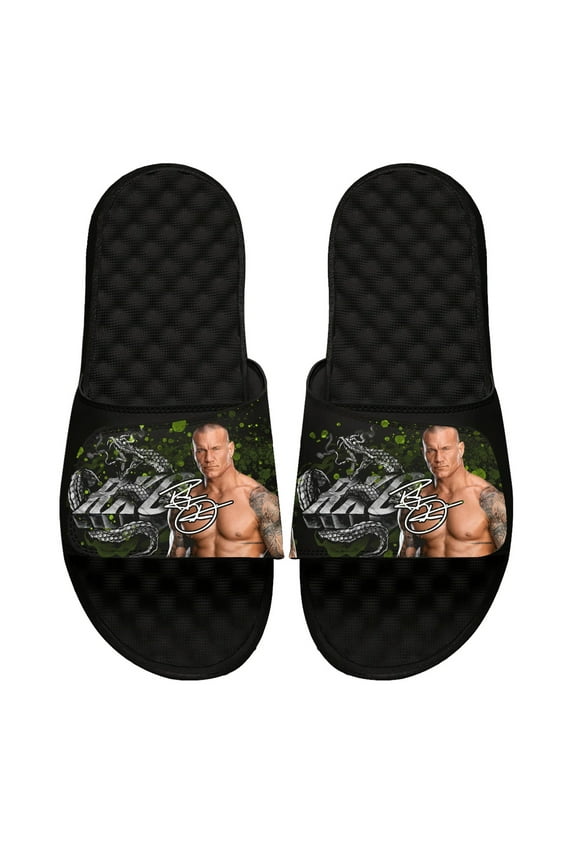 Unisex ISlide Black Randy Orton Collage Slide Sandals