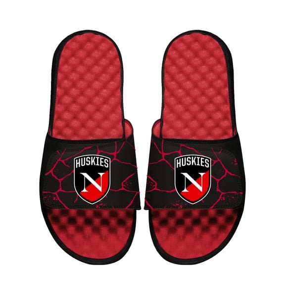 Unisex ISlide Black/Red Northeastern Huskies Shatter Slide Sandals