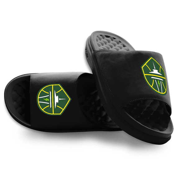 Unisex ISlide Black Seattle Storm Primary Motive Slide Sandals