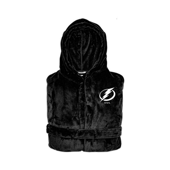 Unisex ISlide Black Tampa Bay Lightning Phantom Hooded Bathrobe