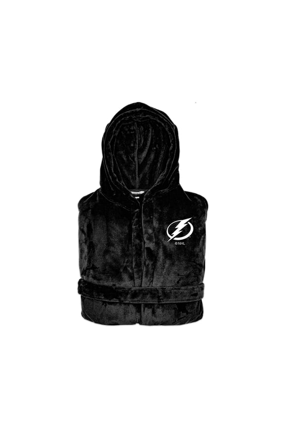 Unisex ISlide Black Tampa Bay Lightning Phantom Hooded Bathrobe