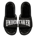 thumbnail image 1 of Unisex ISlide Black The Undertaker Fur Wordmark Slide Sandals, 1 of 1