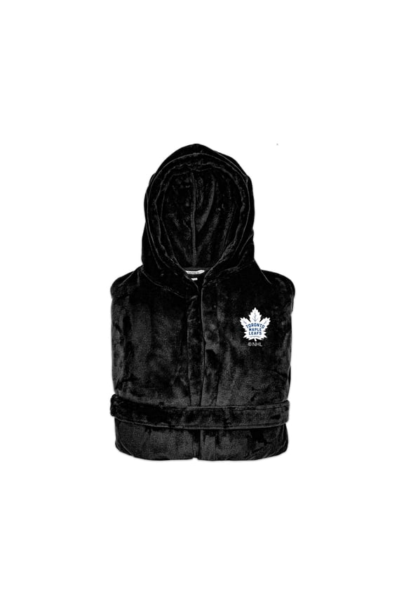 Unisex ISlide Black Toronto Maple Leafs Phantom Hooded Bathrobe