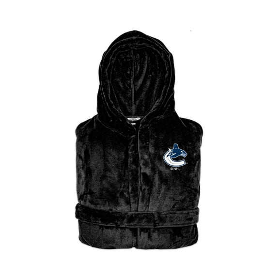 Unisex ISlide Black Vancouver Canucks Phantom Hooded Bathrobe