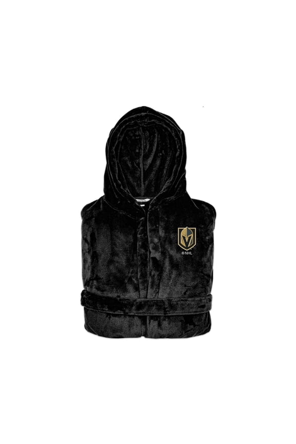 Unisex ISlide Black Vegas Golden Knights Phantom Hooded Bathrobe