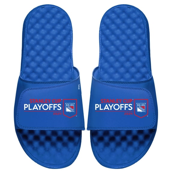 Unisex ISlide Blue New York Rangers 2024 Stanley Cup Playoffs Slide Sandals
