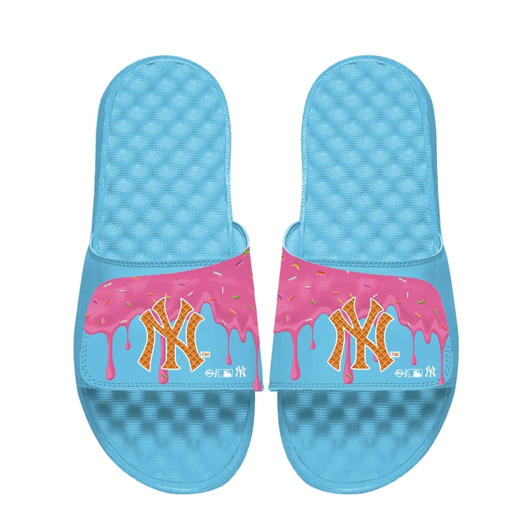 Unisex ISlide Blue New York Yankees Ice Cream Drip Slide  display picture 1
