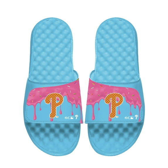 Unisex ISlide Blue Philadelphia Phillies Ice Cream Drip Slide Sandals