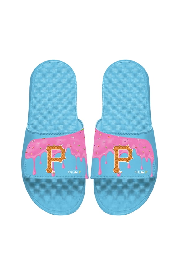 Unisex ISlide Blue Pittsburgh Pirates  Ice Cream Drip Slide Sandals