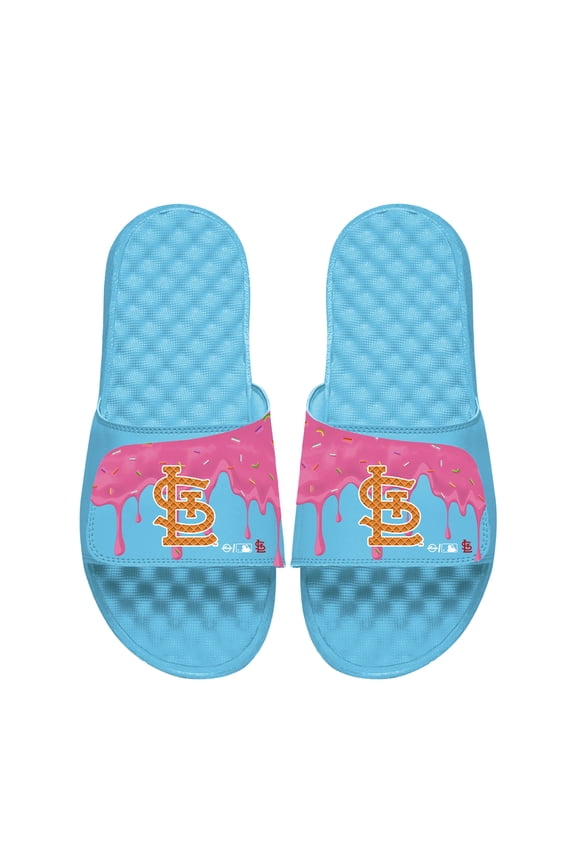Unisex ISlide Blue St. Louis Cardinals Ice Cream Drip Slide Sandals
