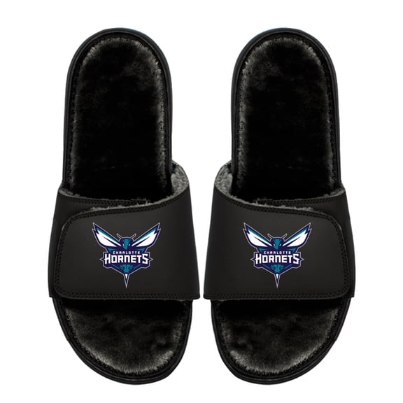 Unisex ISlide Charlotte Hornets Logo Fur Slide Sandals
