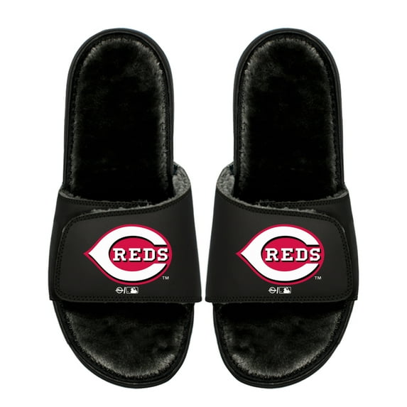 Unisex ISlide Cincinnati Reds Logo Fur Slide Sandals