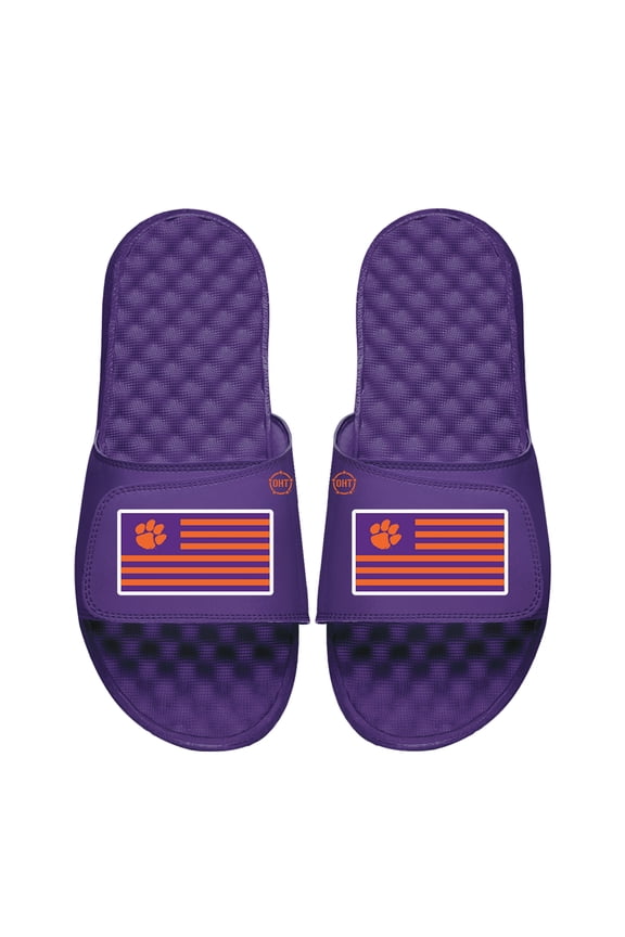 Unisex ISlide Clemson Tigers Team Flag Slide Sandals