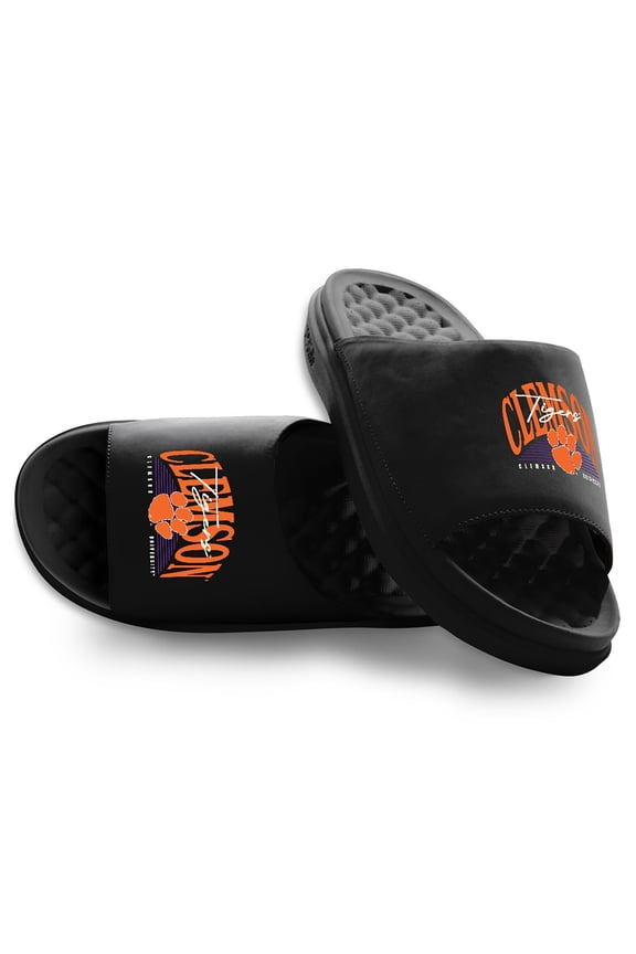 Unisex ISlide Clemson Tigers Varsity Stack Motive Slide Sandals