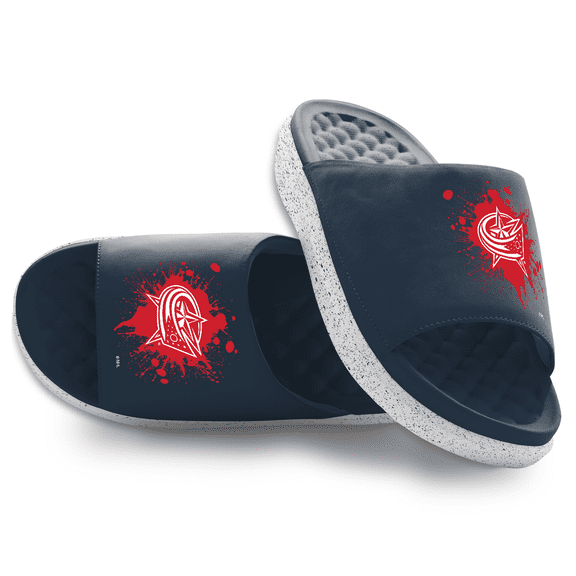 Unisex ISlide Columbus Blue Jackets Centered Logo Splat Motive Slide Sandals