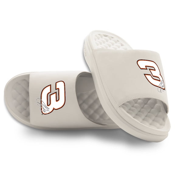 Unisex ISlide Cream Austin Dillon Number & Signature Motive Slide Sandals