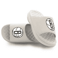 thumbnail image 1 of Unisex ISlide Cream Brooklyn Nets Primary Motive Slide Sandals, 1 of 5