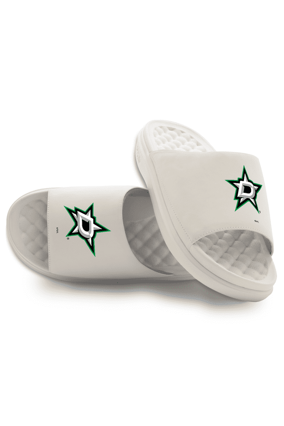 Unisex ISlide Cream Dallas Stars Primary Motive Slide Sandals
