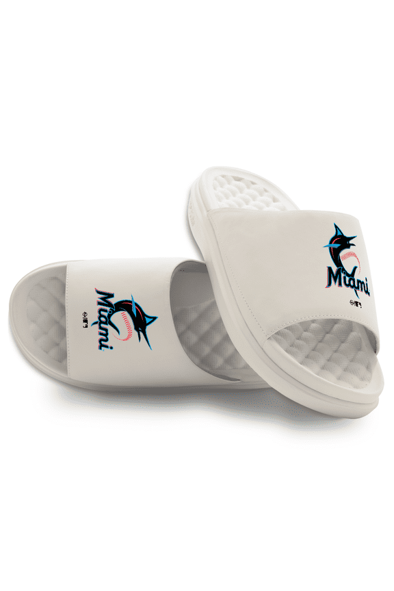 Unisex ISlide Cream Miami Marlins Primary Motive Slide Sandals