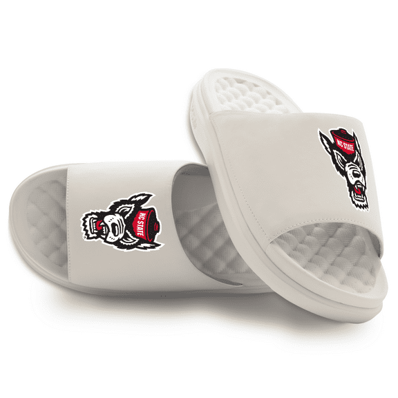 Unisex ISlide Cream NC State Wolfpack Primary Motive Slide Sandals