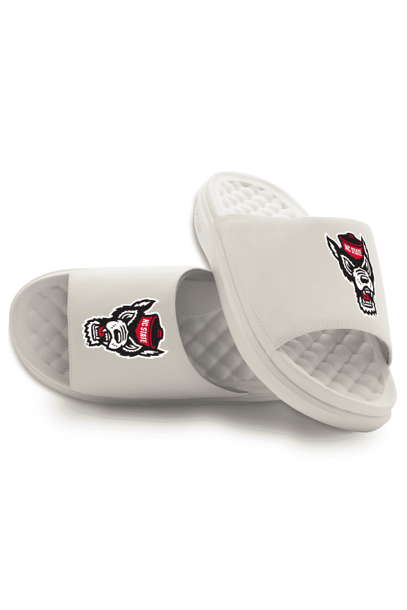 Unisex ISlide Cream NC State Wolfpack Primary Motive Slide Sandals