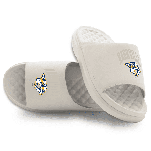 Unisex ISlide Cream Nashville Predators Tonal Pop Motive Slide Sandals