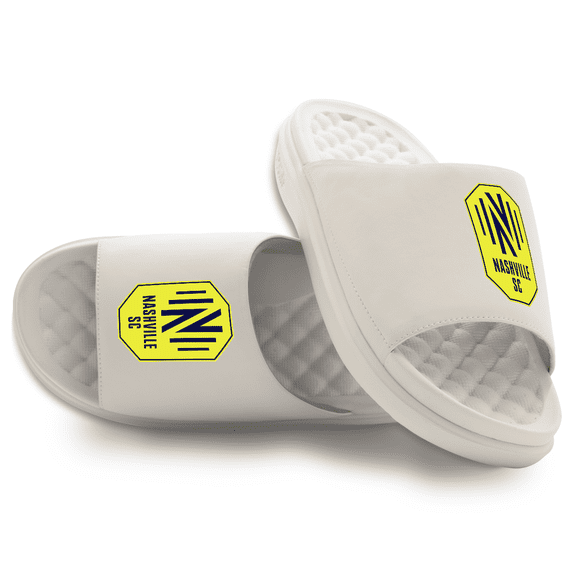 Unisex ISlide Cream Nashville SC Primary Motive Slide Sandals