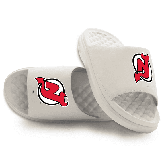 Unisex ISlide Cream New Jersey Devils Primary Motive Slide Sandals