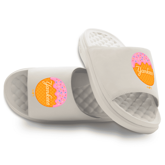 Unisex ISlide Cream New York Yankees Ice Cream Primary Motive Slide Sandals