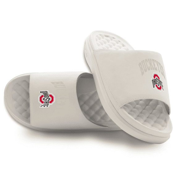 Unisex ISlide Cream Ohio State Buckeyes Tonal Pop Motive Slide Sandals