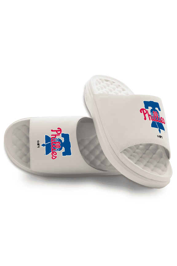 Unisex ISlide Cream Philadelphia Phillies Primary Motive Slide Sandals