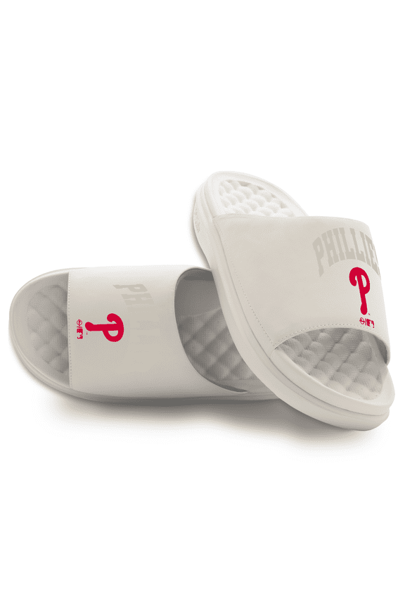 Unisex ISlide Cream Philadelphia Phillies Tonal Pop Motive Slide Sandals